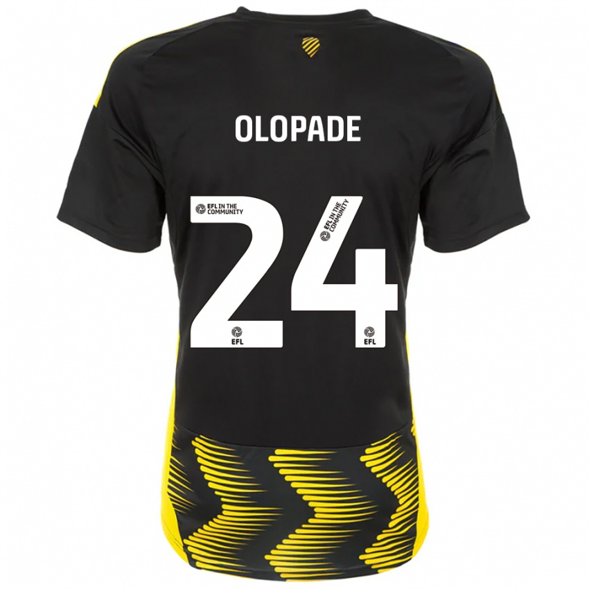 גברים טוסין אולופדה #24 שחור צהוב הרחק ג'רזי 2025/26 חולצה קצרה