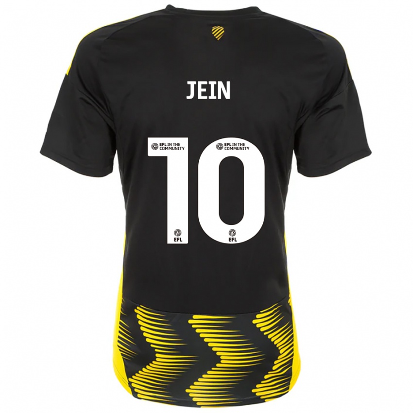 גברים Shaunna Jein #10 שחור צהוב הרחק ג'רזי 2025/26 חולצה קצרה