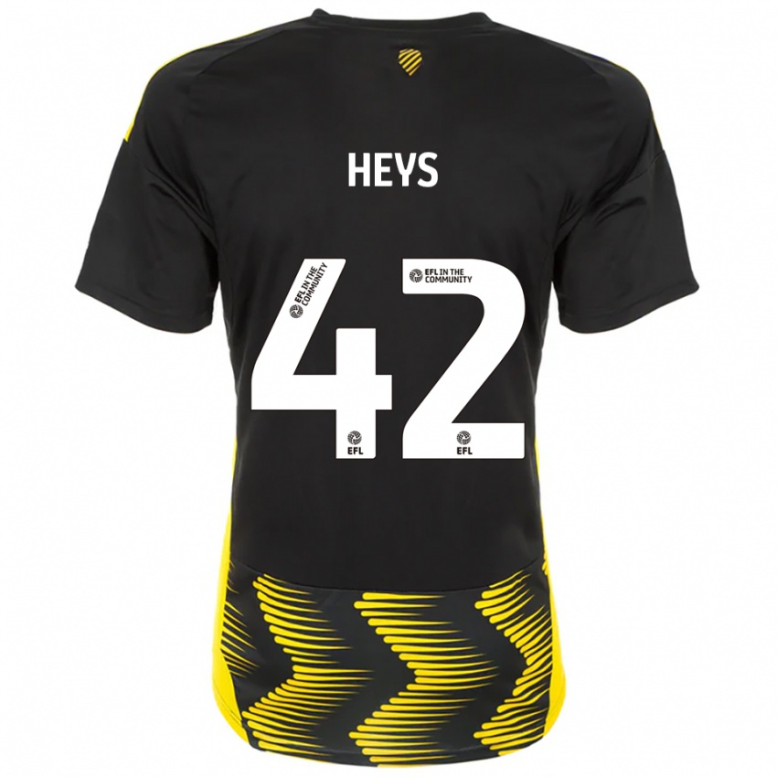 גברים מרשל הייס #42 שחור צהוב הרחק ג'רזי 2025/26 חולצה קצרה