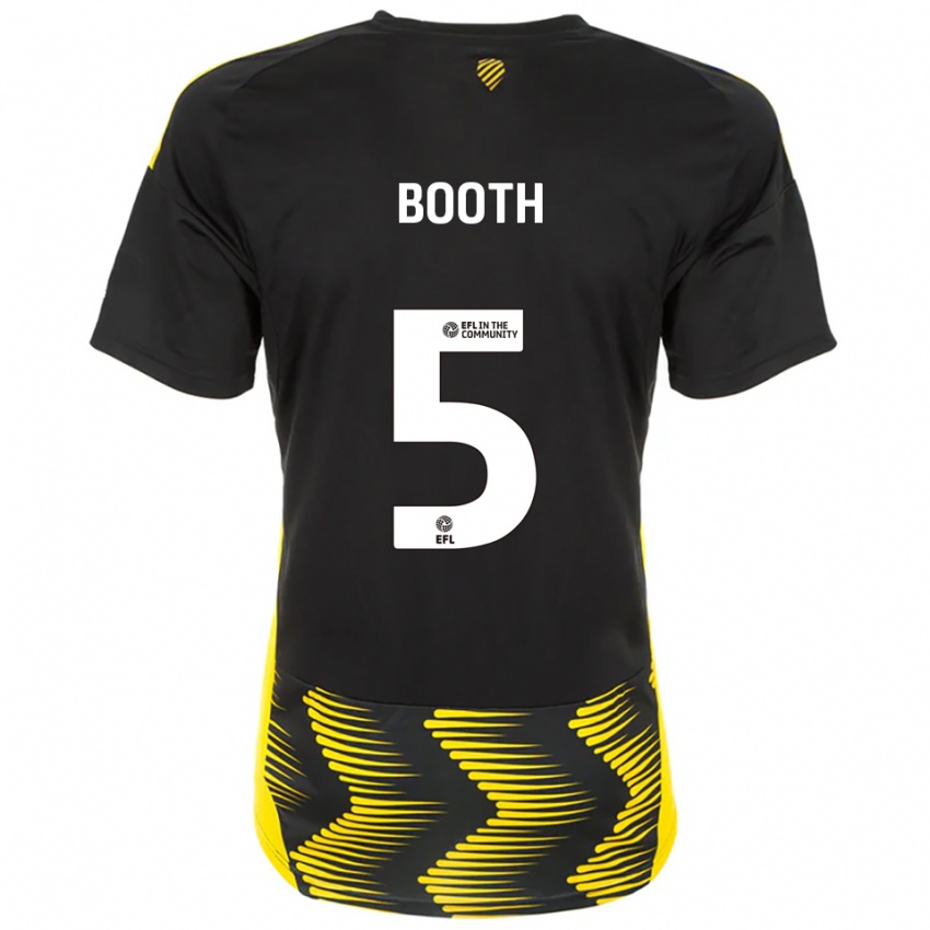 גברים Lailah Booth #5 שחור צהוב הרחק ג'רזי 2025/26 חולצה קצרה