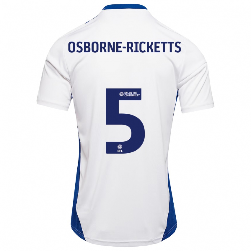 גברים סהרה אוסבורן-ריקטס #5 לבן כחול הרחק ג'רזי 2025/26 חולצה קצרה