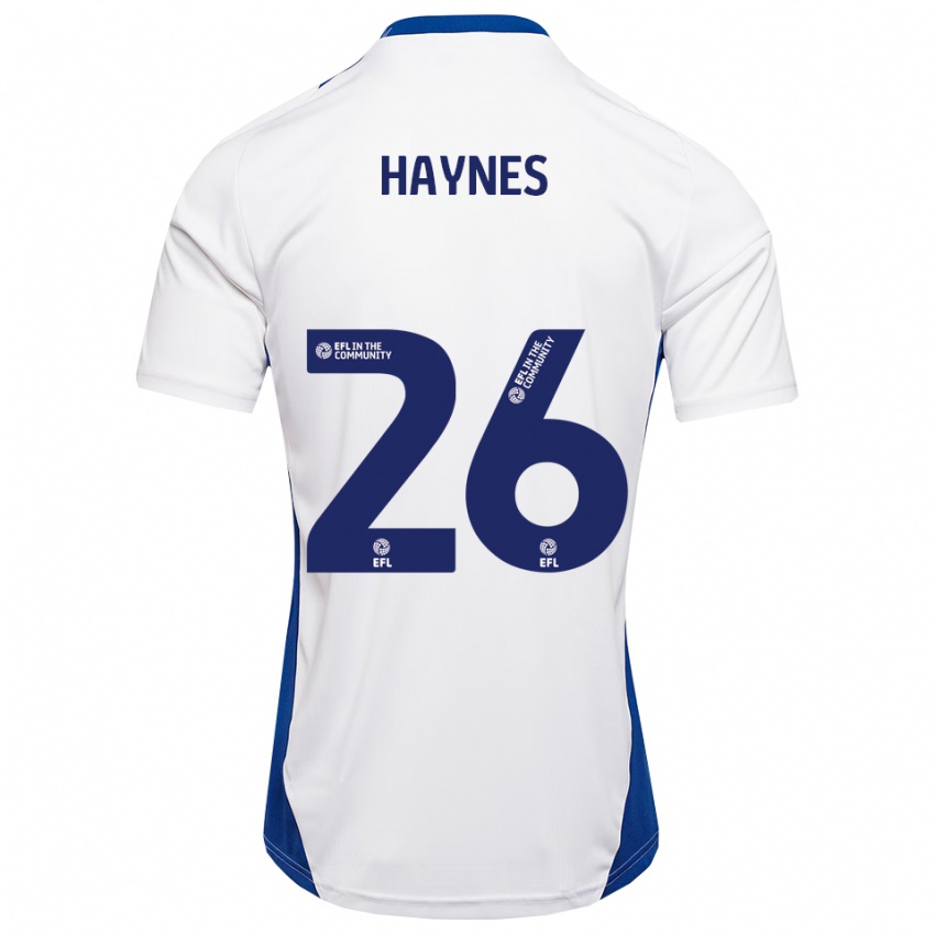 גברים Billie Haynes #26 לבן כחול הרחק ג'רזי 2025/26 חולצה קצרה