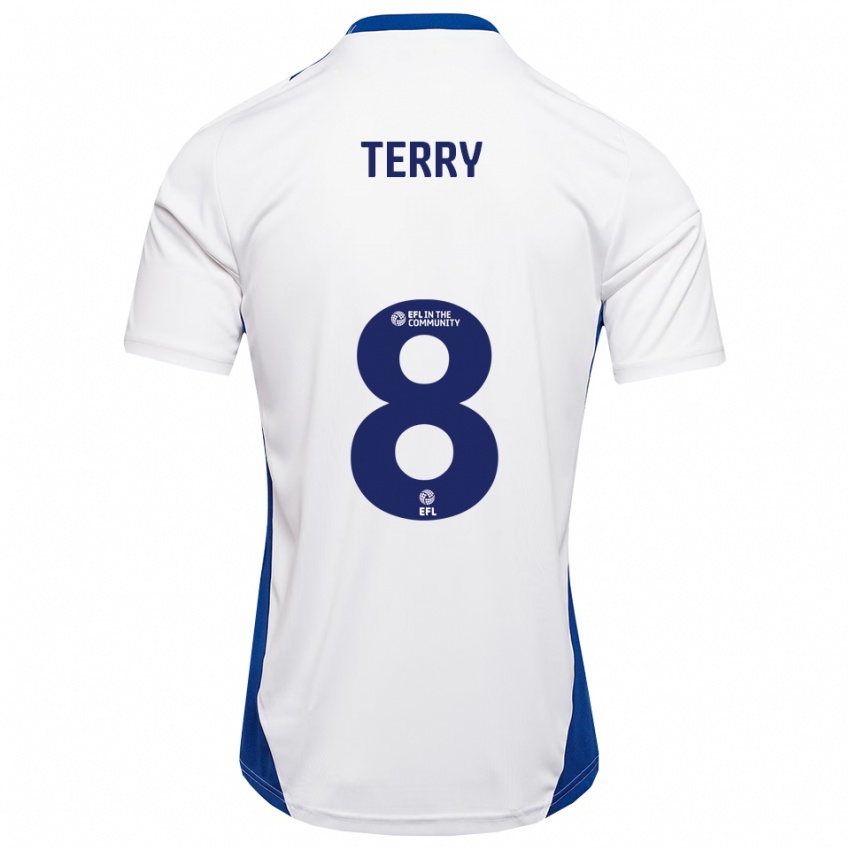 גברים Josh Terry #8 לבן כחול הרחק ג'רזי 2025/26 חולצה קצרה