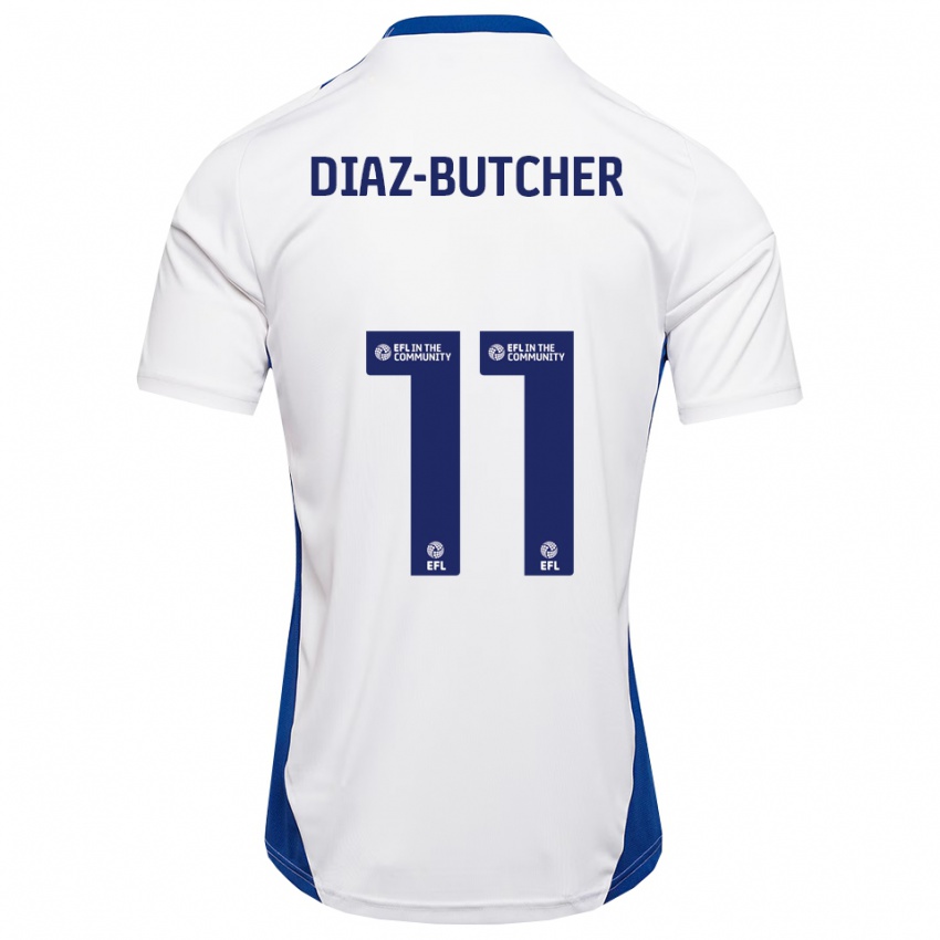 גברים הלנה קסביה דיאז-בוצ׳ר #11 לבן כחול הרחק ג'רזי 2025/26 חולצה קצרה