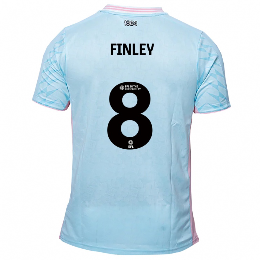 גברים סם פינלי #8 תכלת ורוד הרחק ג'רזי 2025/26 חולצה קצרה