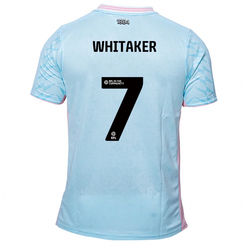 גברים Charlie Whitaker #7 תכלת ורוד הרחק ג'רזי 2025/26 חולצה קצרה