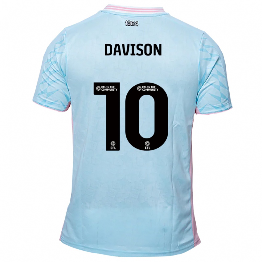 גברים ג'וש דייוויסון #10 תכלת ורוד הרחק ג'רזי 2025/26 חולצה קצרה