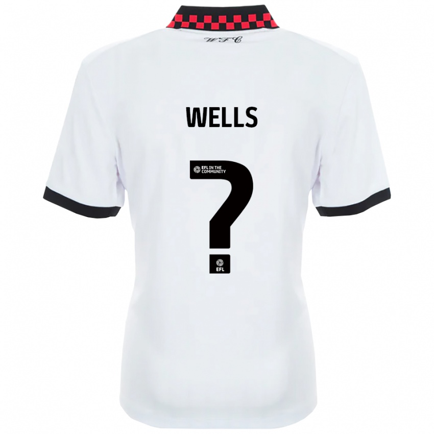 גברים Liv Wells #0 לבן שחור הרחק ג'רזי 2025/26 חולצה קצרה