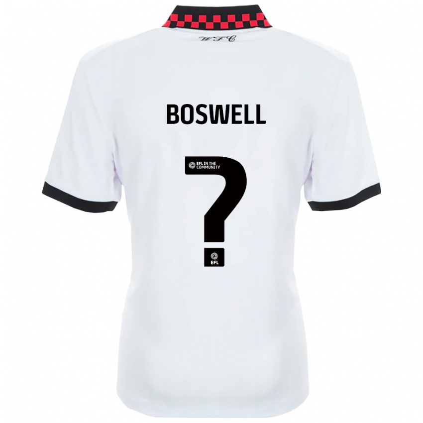 גברים Lucy Boswell #0 לבן שחור הרחק ג'רזי 2025/26 חולצה קצרה