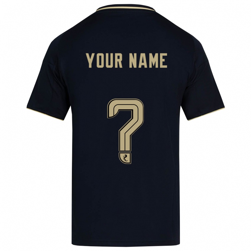 גברים השם שלך #0 כחול נייבי זהב הרחק ג'רזי 2025/26 חולצה קצרה