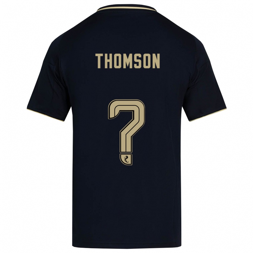 גברים Ethan Thomson #0 כחול נייבי זהב הרחק ג'רזי 2025/26 חולצה קצרה