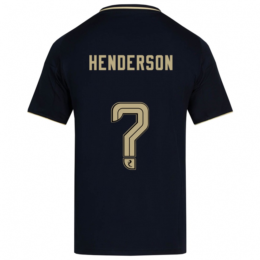 גברים Jay Henderson #0 כחול נייבי זהב הרחק ג'רזי 2025/26 חולצה קצרה