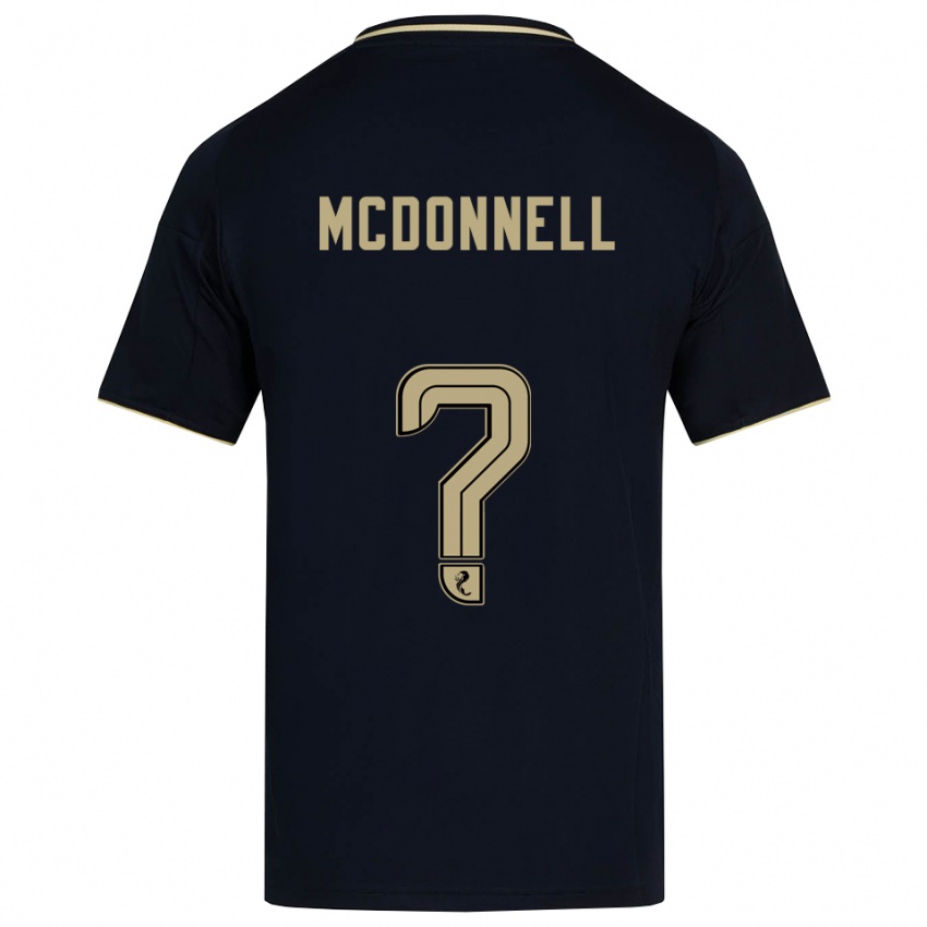 גברים נועה מקדונל #0 כחול נייבי זהב הרחק ג'רזי 2025/26 חולצה קצרה