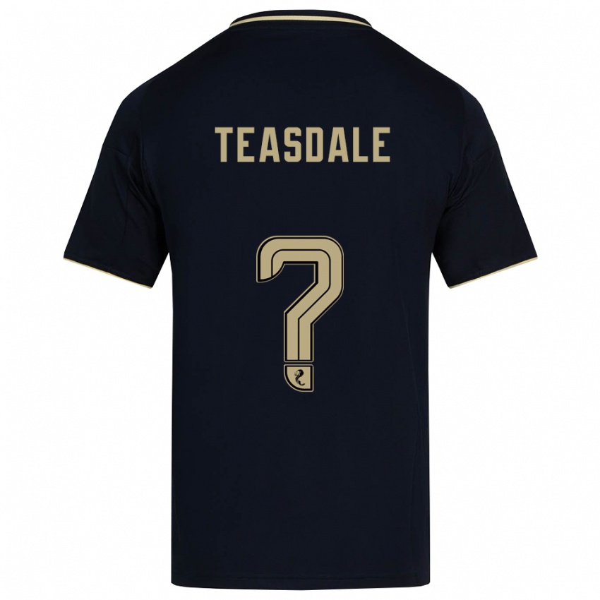 גברים Joseph Teasdale #0 כחול נייבי זהב הרחק ג'רזי 2025/26 חולצה קצרה