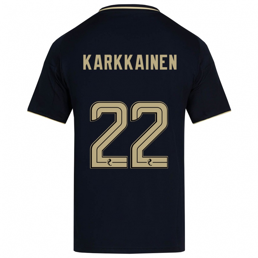 גברים אלנה קרקאינן #22 כחול נייבי זהב הרחק ג'רזי 2025/26 חולצה קצרה