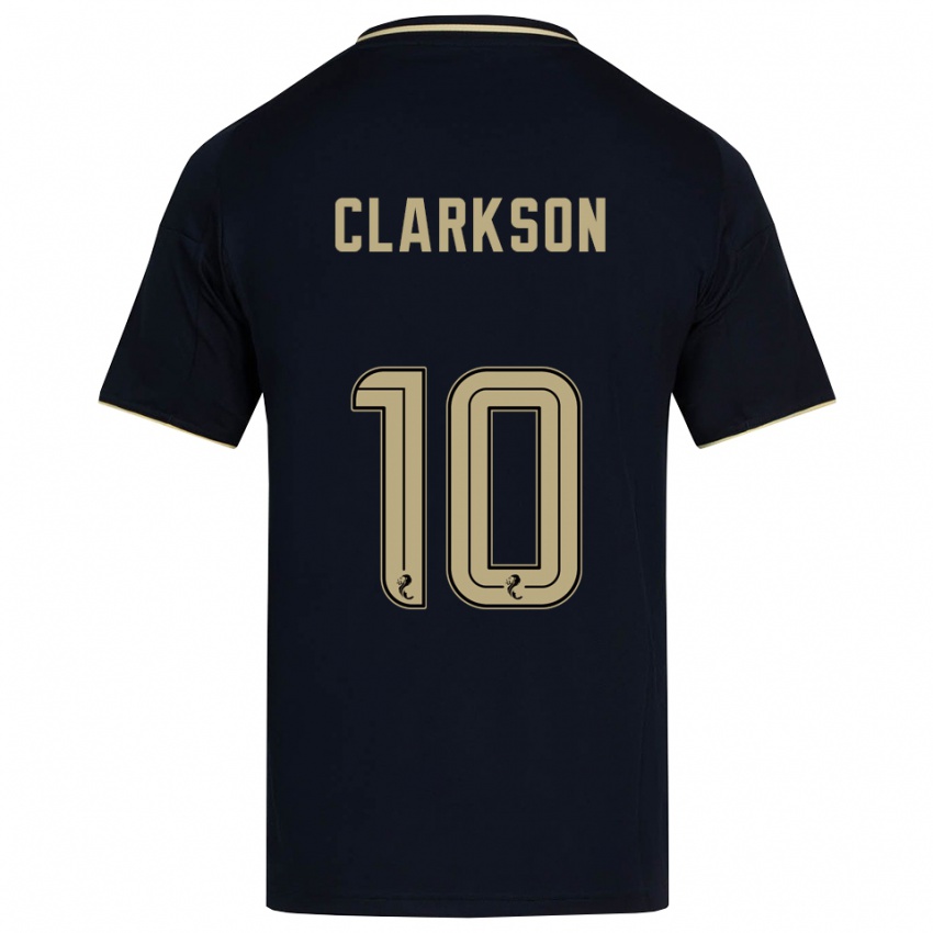 גברים לייטון קלארקסון #10 כחול נייבי זהב הרחק ג'רזי 2025/26 חולצה קצרה