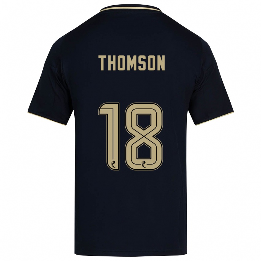גברים אווה תומסון #18 כחול נייבי זהב הרחק ג'רזי 2025/26 חולצה קצרה