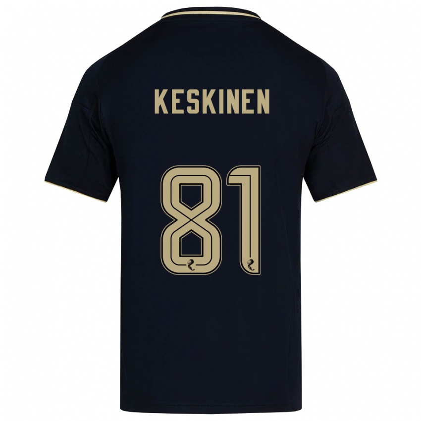 גברים טופי קסקינן #81 כחול נייבי זהב הרחק ג'רזי 2025/26 חולצה קצרה