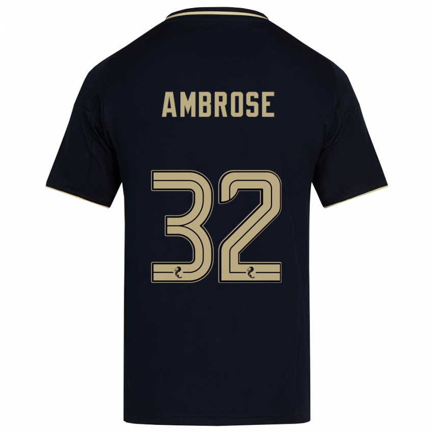 גברים פיטר אמברוז #32 כחול נייבי זהב הרחק ג'רזי 2025/26 חולצה קצרה