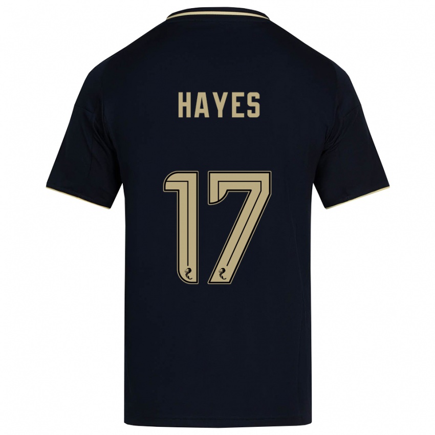 גברים ג'וני הייס #17 כחול נייבי זהב הרחק ג'רזי 2025/26 חולצה קצרה