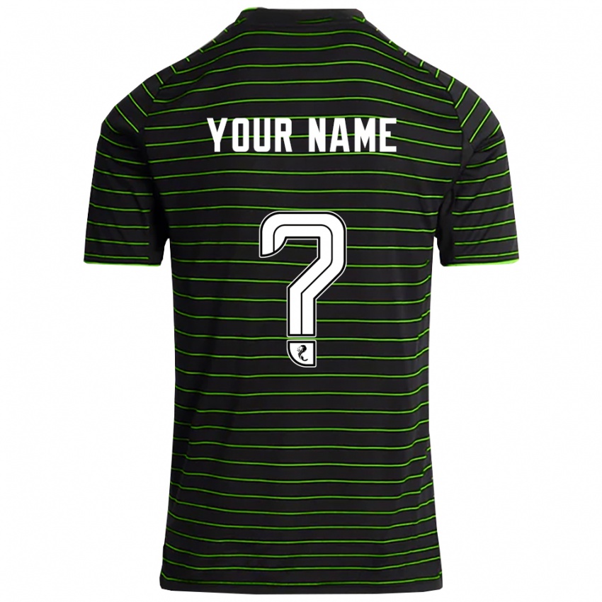 גברים השם שלך #0 שחור ירוק הרחק ג'רזי 2025/26 חולצה קצרה