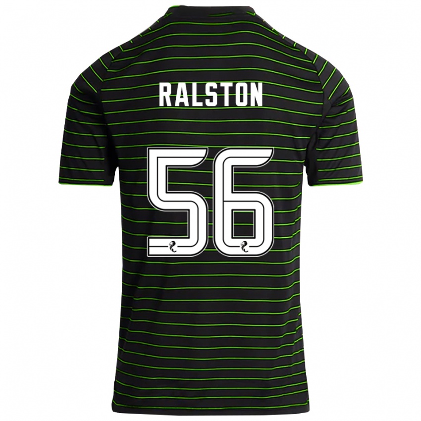 גברים אנתוני רלסטון #56 שחור ירוק הרחק ג'רזי 2025/26 חולצה קצרה