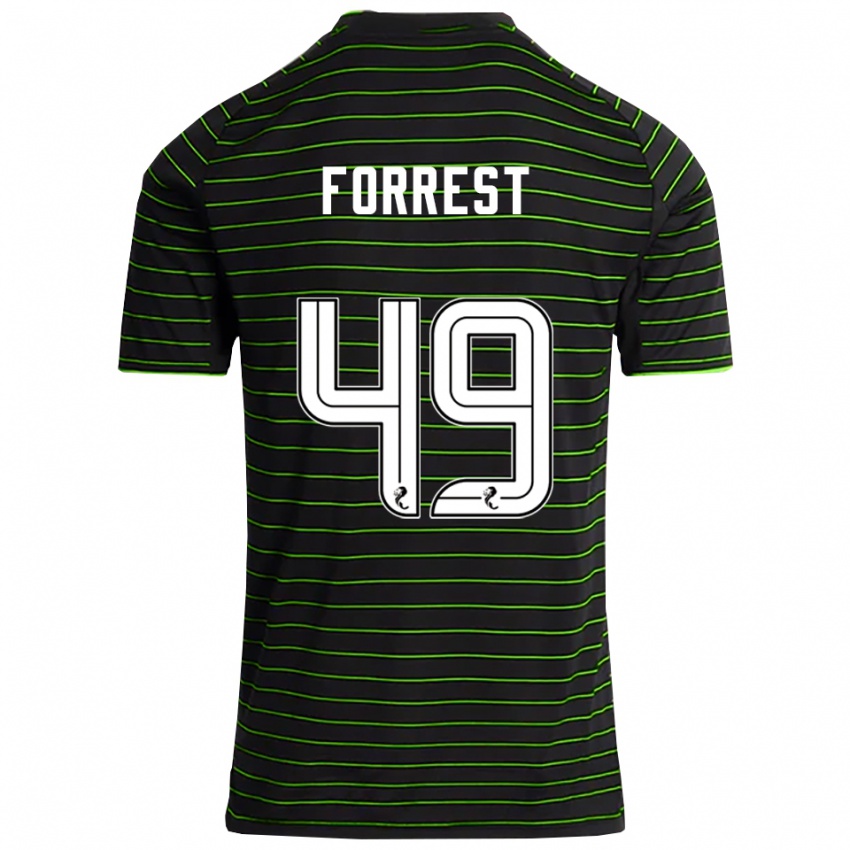 גברים ג'יימס פורסט #49 שחור ירוק הרחק ג'רזי 2025/26 חולצה קצרה