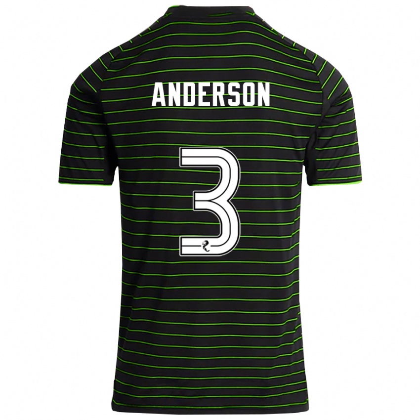 גברים Matthew Anderson #3 שחור ירוק הרחק ג'רזי 2025/26 חולצה קצרה