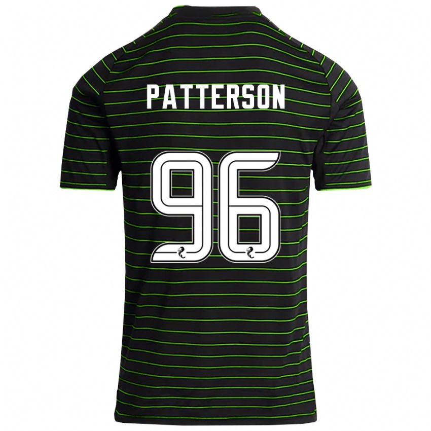 גברים קמרון פטרסון #96 שחור ירוק הרחק ג'רזי 2025/26 חולצה קצרה