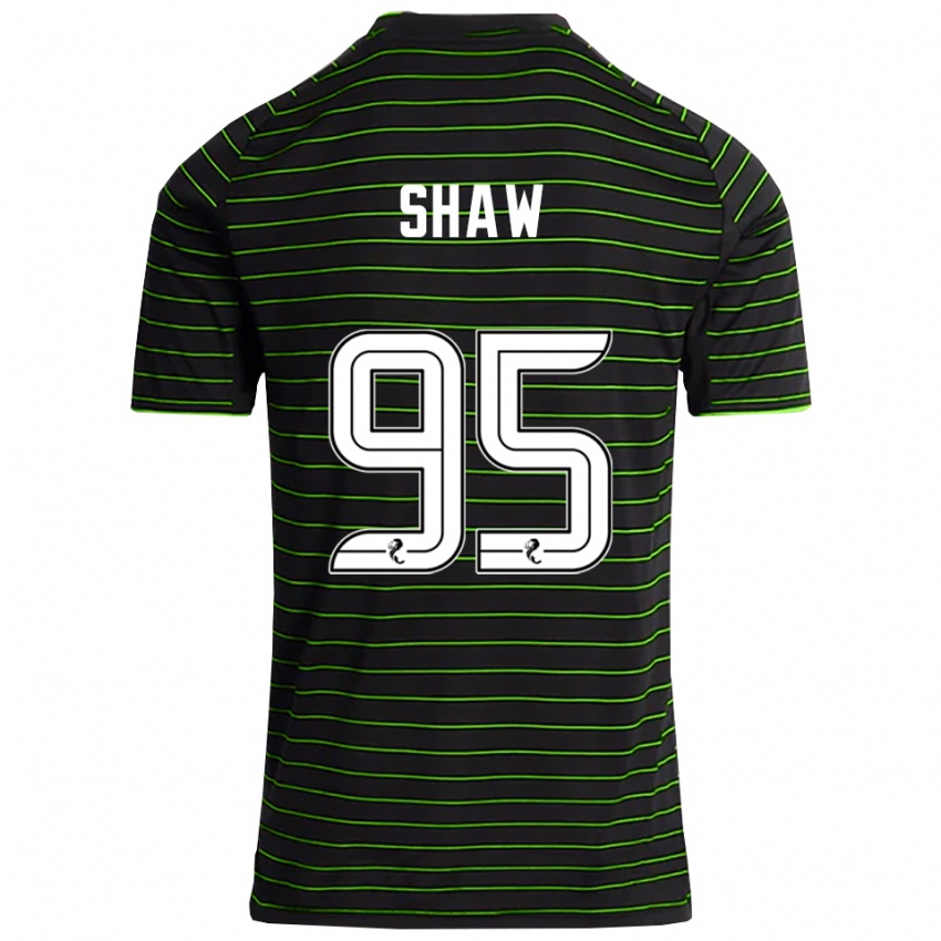 גברים Corey Shaw #95 שחור ירוק הרחק ג'רזי 2025/26 חולצה קצרה