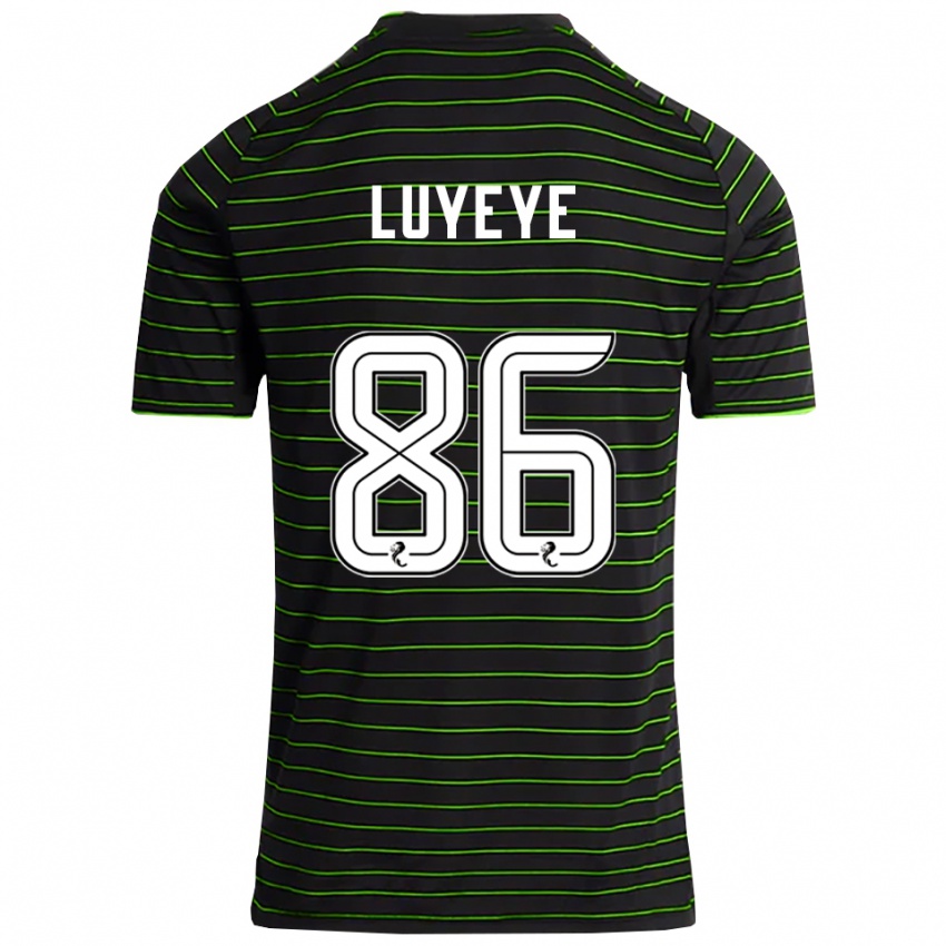 גברים בני-ג׳קסון לואייה #86 שחור ירוק הרחק ג'רזי 2025/26 חולצה קצרה