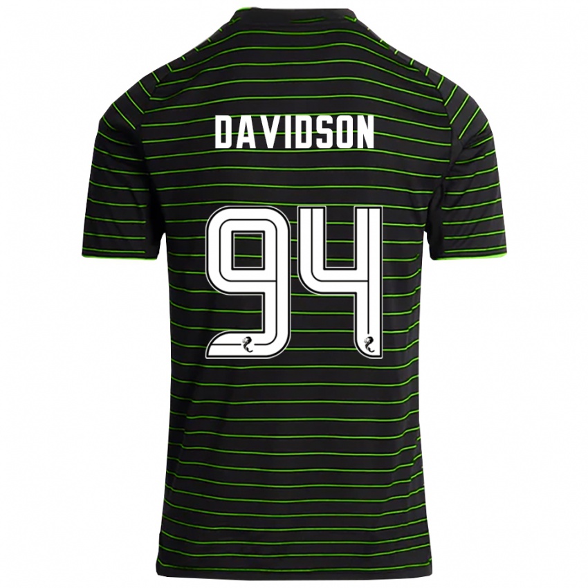 גברים ברונו דווידסון #94 שחור ירוק הרחק ג'רזי 2025/26 חולצה קצרה