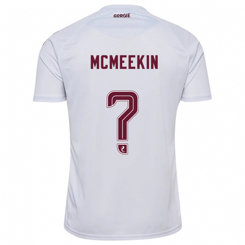 גברים Keir Mcmeekin #0 לבן בורדו הרחק ג'רזי 2025/26 חולצה קצרה