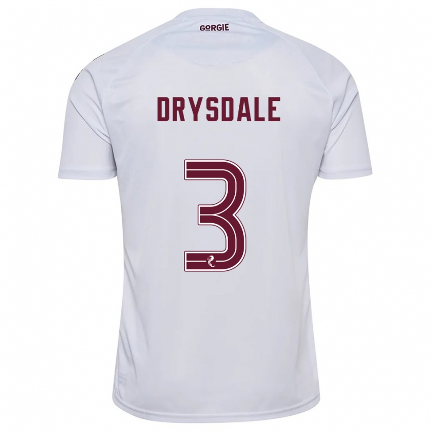 גברים אית׳ן דרייסדייל #3 לבן בורדו הרחק ג'רזי 2025/26 חולצה קצרה