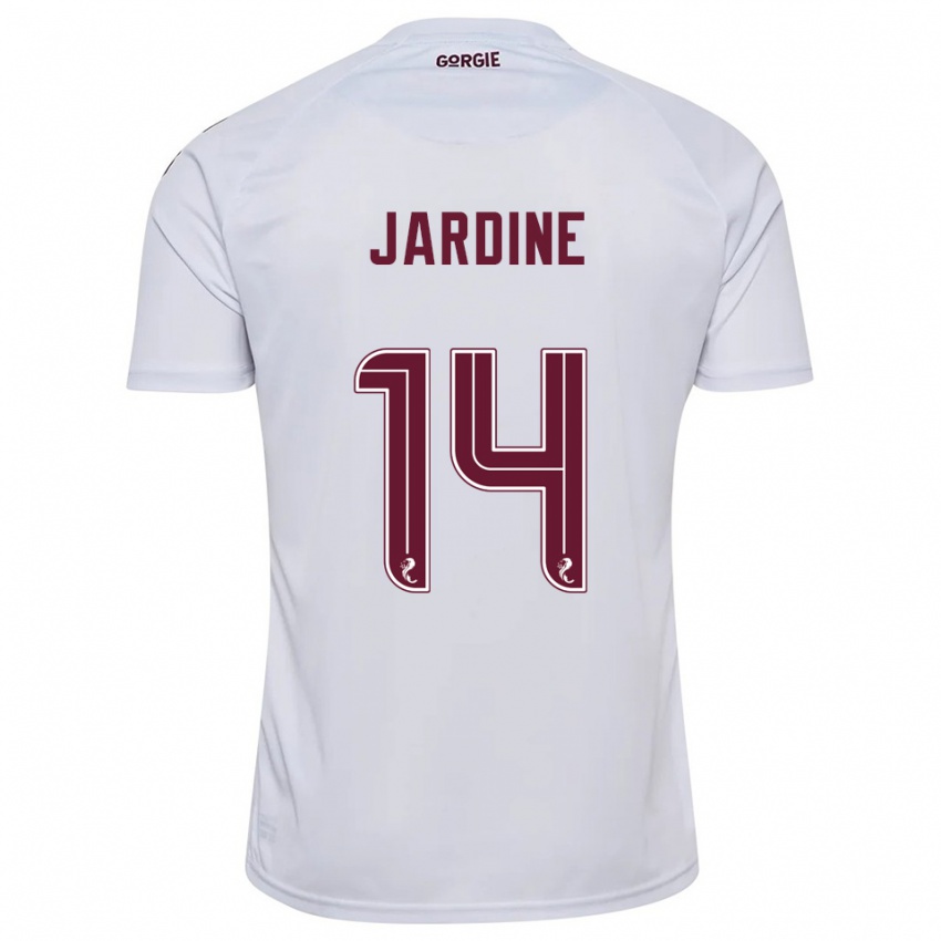 גברים Kayla Jardine #14 לבן בורדו הרחק ג'רזי 2025/26 חולצה קצרה