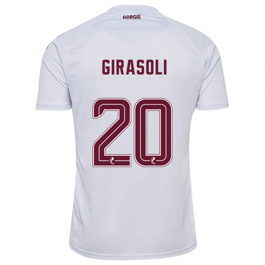 גברים קרלי ג'ירסולי #20 לבן בורדו הרחק ג'רזי 2025/26 חולצה קצרה