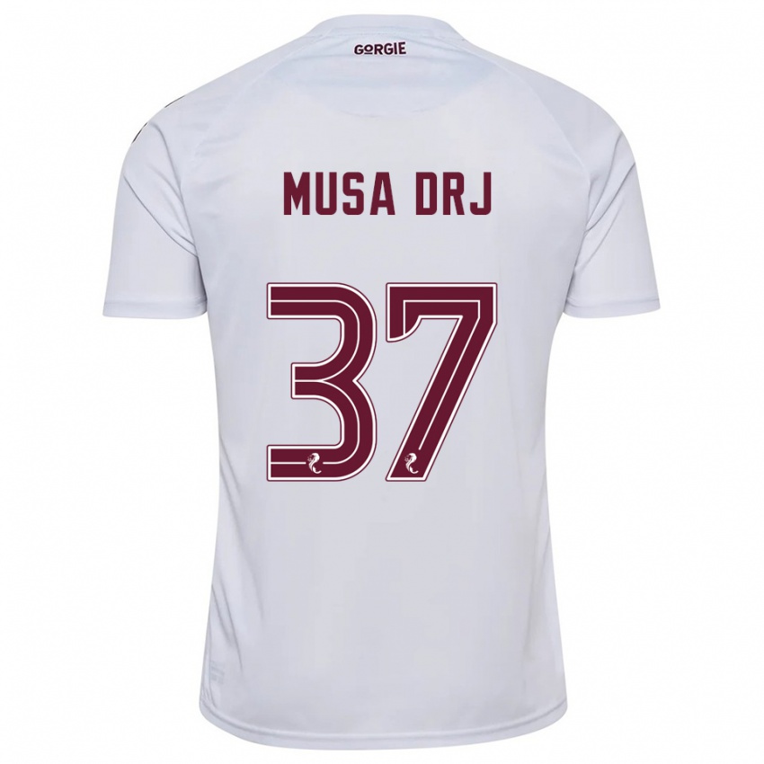 גברים מוסה דראמה #37 לבן בורדו הרחק ג'רזי 2025/26 חולצה קצרה