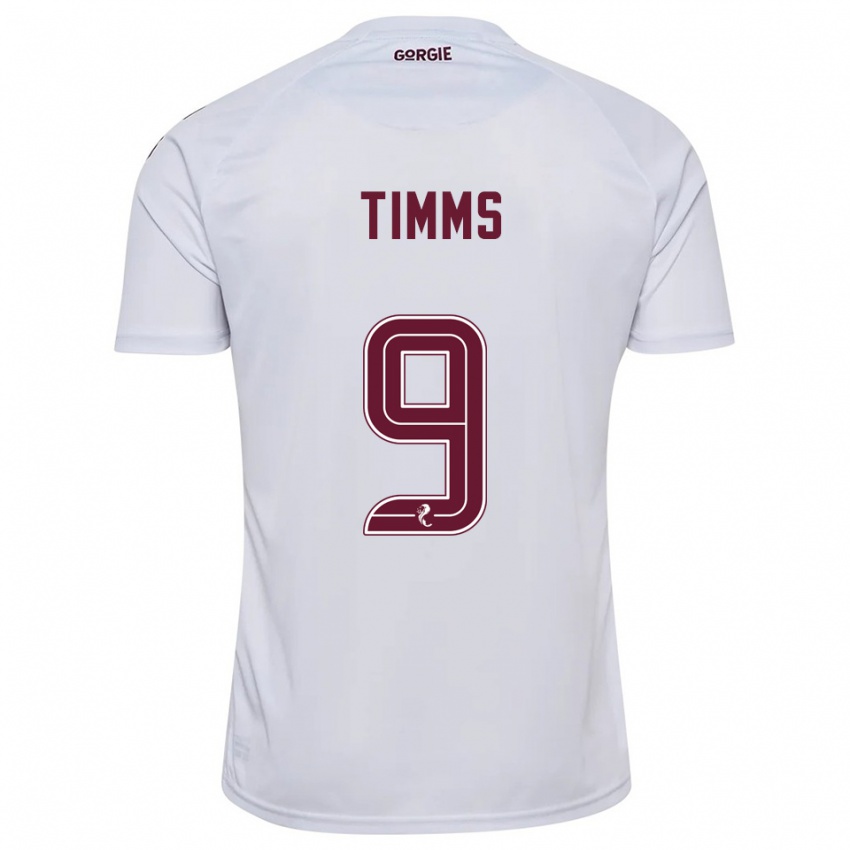 גברים ג'ורג'יה טימס #9 לבן בורדו הרחק ג'רזי 2025/26 חולצה קצרה