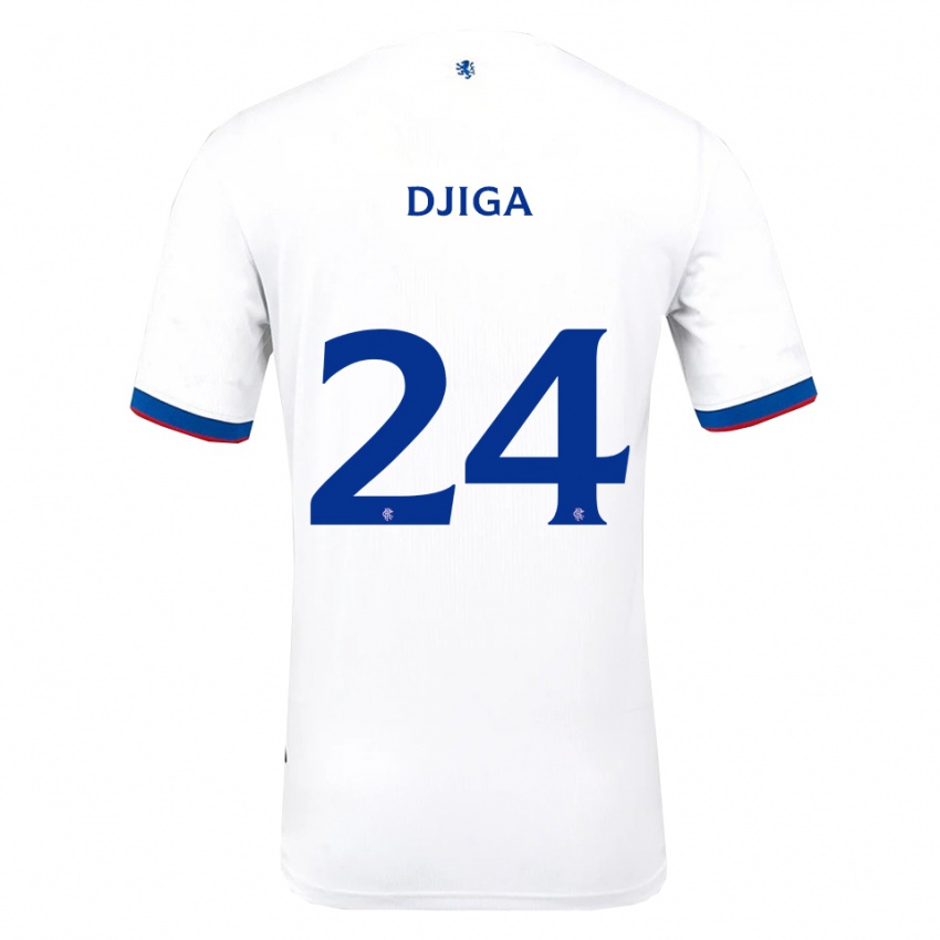 גברים נאסר דג'יגה #24 לבן אדום כחול הרחק ג'רזי 2025/26 חולצה קצרה