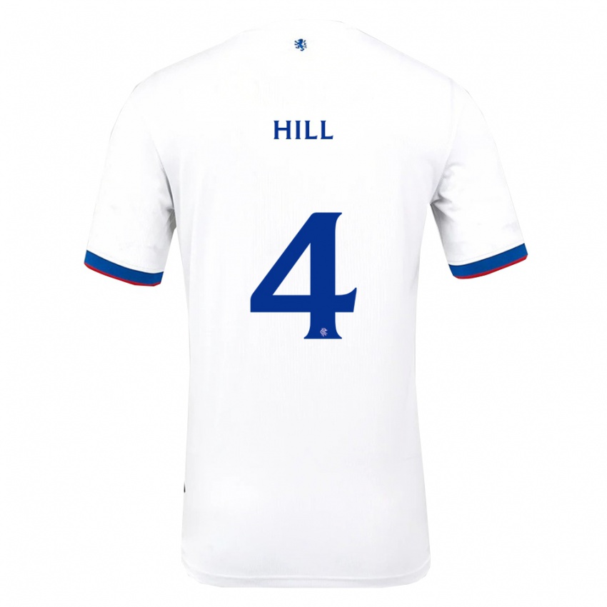 גברים קתרין היל #4 לבן אדום כחול הרחק ג'רזי 2025/26 חולצה קצרה