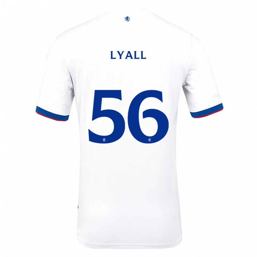 גברים Arron Lyall #56 לבן אדום כחול הרחק ג'רזי 2025/26 חולצה קצרה