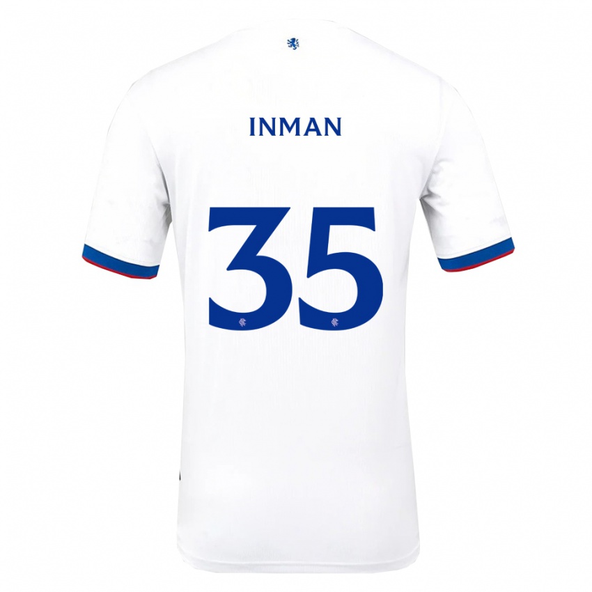 גברים לוסי אינמן #35 לבן אדום כחול הרחק ג'רזי 2025/26 חולצה קצרה