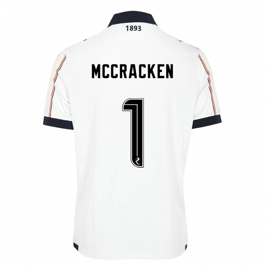 גברים ג'ון מקראקן #1 לבן כחול נייבי אדום הרחק ג'רזי 2025/26 חולצה קצרה