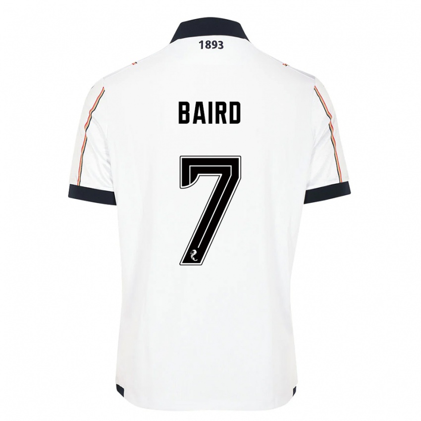 גברים Wallace Baird #7 לבן כחול נייבי אדום הרחק ג'רזי 2025/26 חולצה קצרה