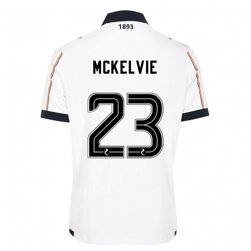 גברים Lewis Mckelvie #23 לבן כחול נייבי אדום הרחק ג'רזי 2025/26 חולצה קצרה