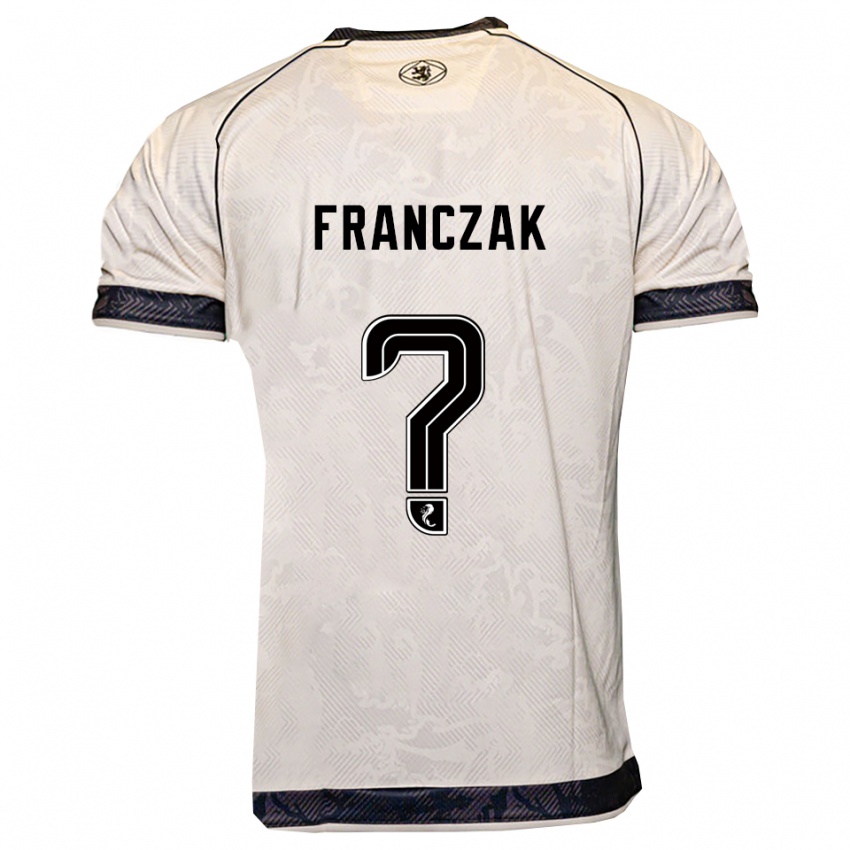 גברים Emil Franczak #0 לבן שחור הרחק ג'רזי 2025/26 חולצה קצרה