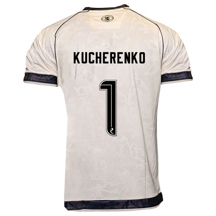 גברים Yevgeniy Kucherenko #1 לבן שחור הרחק ג'רזי 2025/26 חולצה קצרה