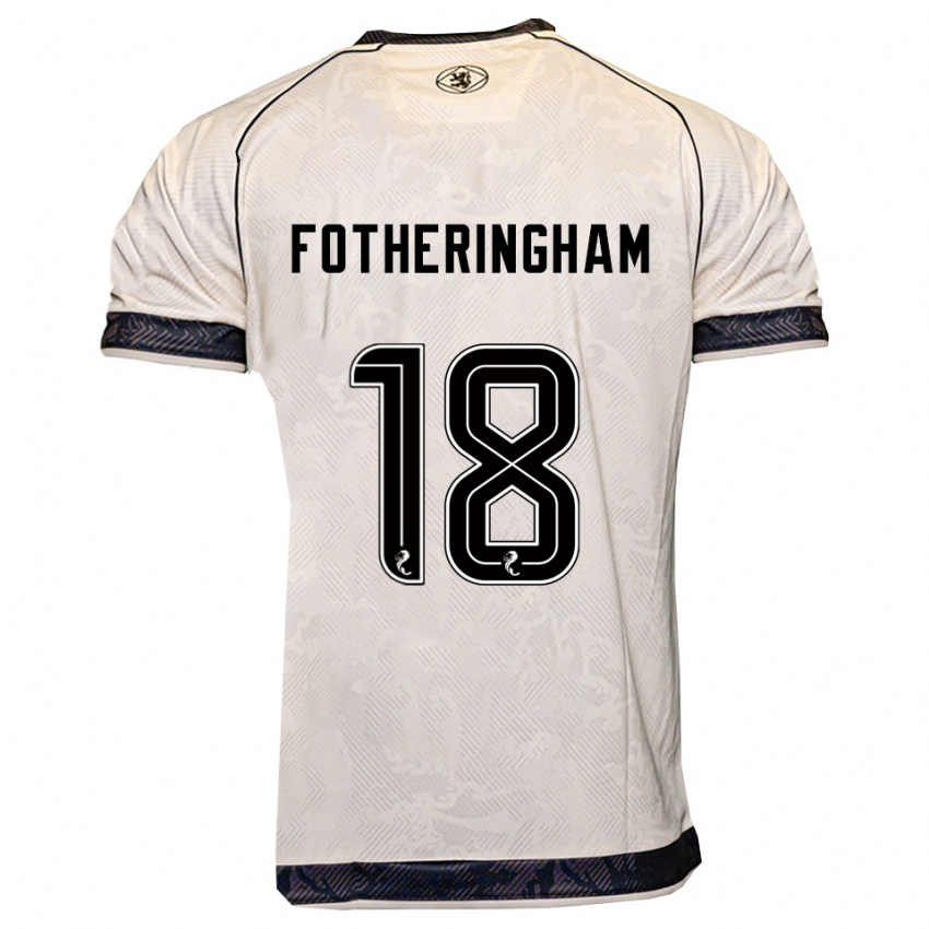 גברים קאי פות'רינגהאם #18 לבן שחור הרחק ג'רזי 2025/26 חולצה קצרה