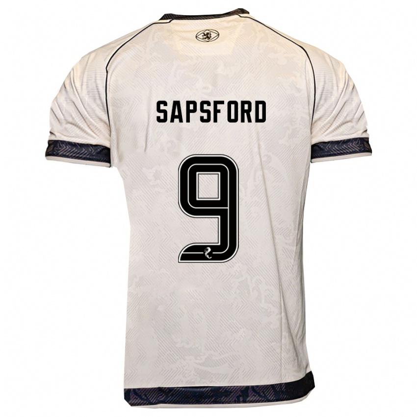 גברים זאק ספספורד #9 לבן שחור הרחק ג'רזי 2025/26 חולצה קצרה