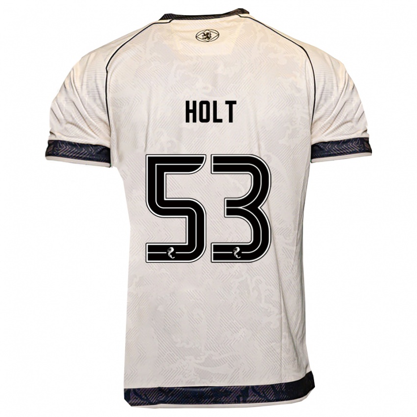 גברים Josh Holt #53 לבן שחור הרחק ג'רזי 2025/26 חולצה קצרה